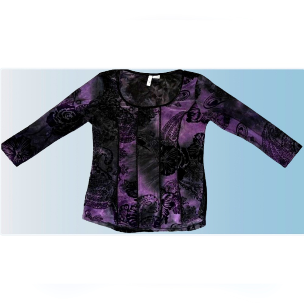 Whimsical purple womens shirt